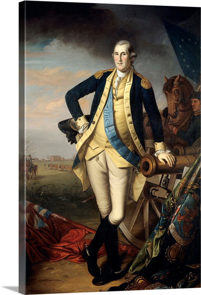 2968 , Charles Peale (1741-1827), American School. Full-length Portrait of George Washington (1732-1799), President of Uni...