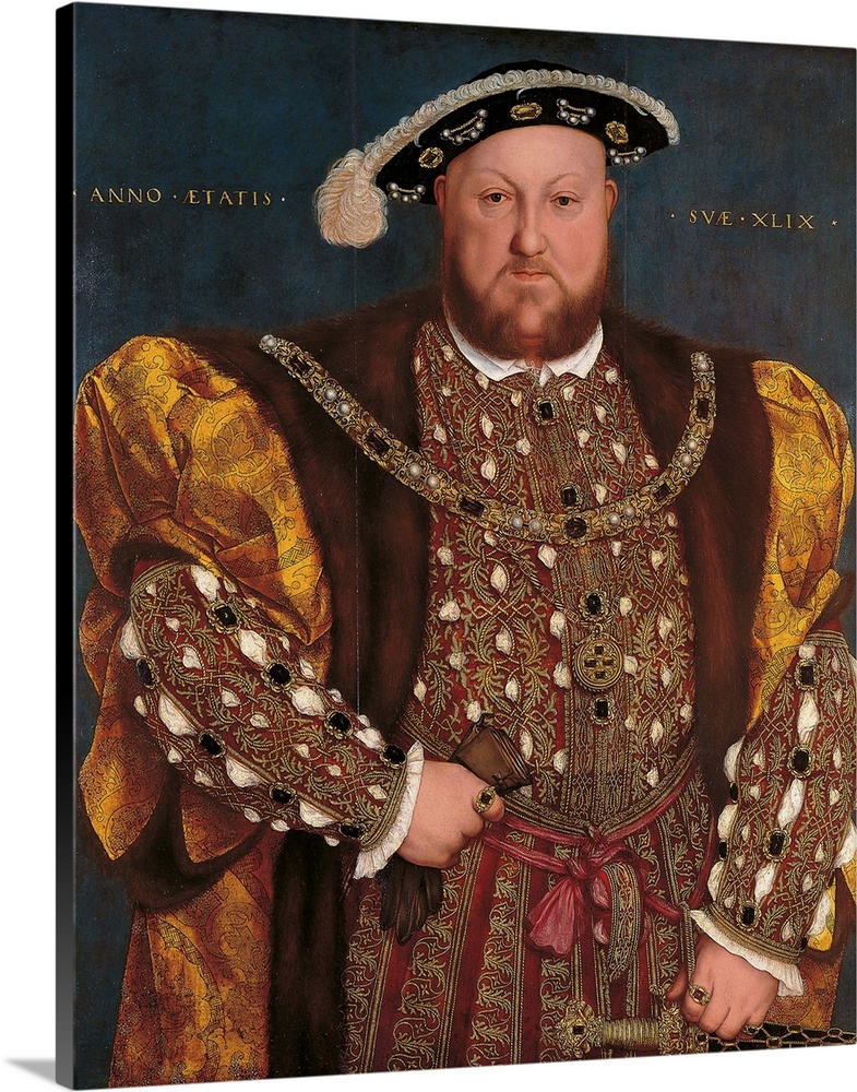 Portrait of Henry VIII, by Hans il Giovane Holbein, 1539 - 1540 about, 16th Century, oil on panel, cm 88,5 x 74,5 - Italy,...