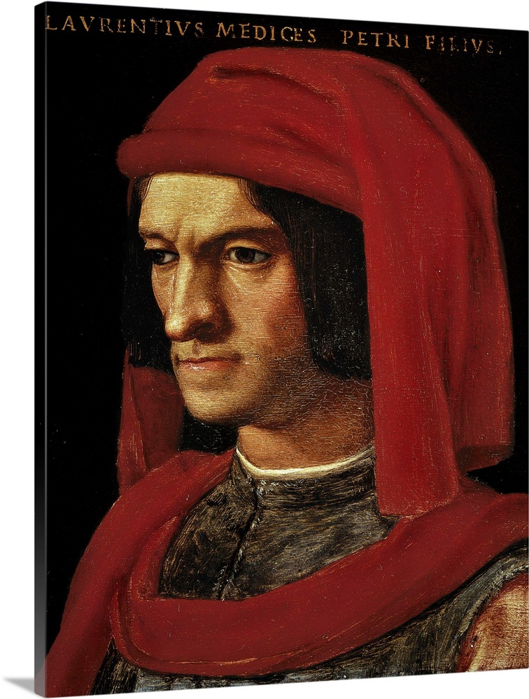 BRONZINO, Agnolo di Cosimo di Mariano, also called Il (1502-1572). Portrait of Lorenzo the Magnificent. 16th c. Mannerism ...