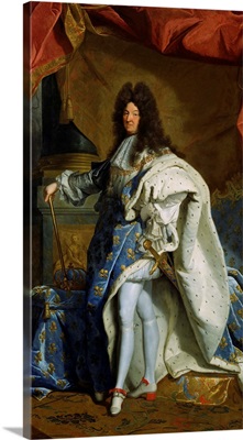 Portrait of Louis XIV, by Hyacinthe Rigaud studio, 1701, French painting