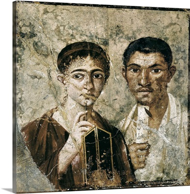 Portrait of Paquius Proculus and his Wife, fresco