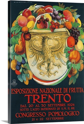 Poster Advertising National Fruit Exhibition, By Marcello Dudovich, 1924. Italy