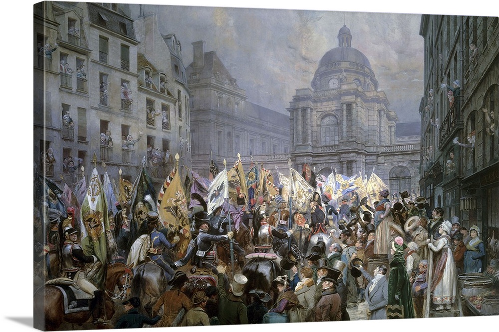 Edouard Detaille, French School. Presentation of the trophies at the Senate after the battles of Ulm and Austerlitz. 1908....