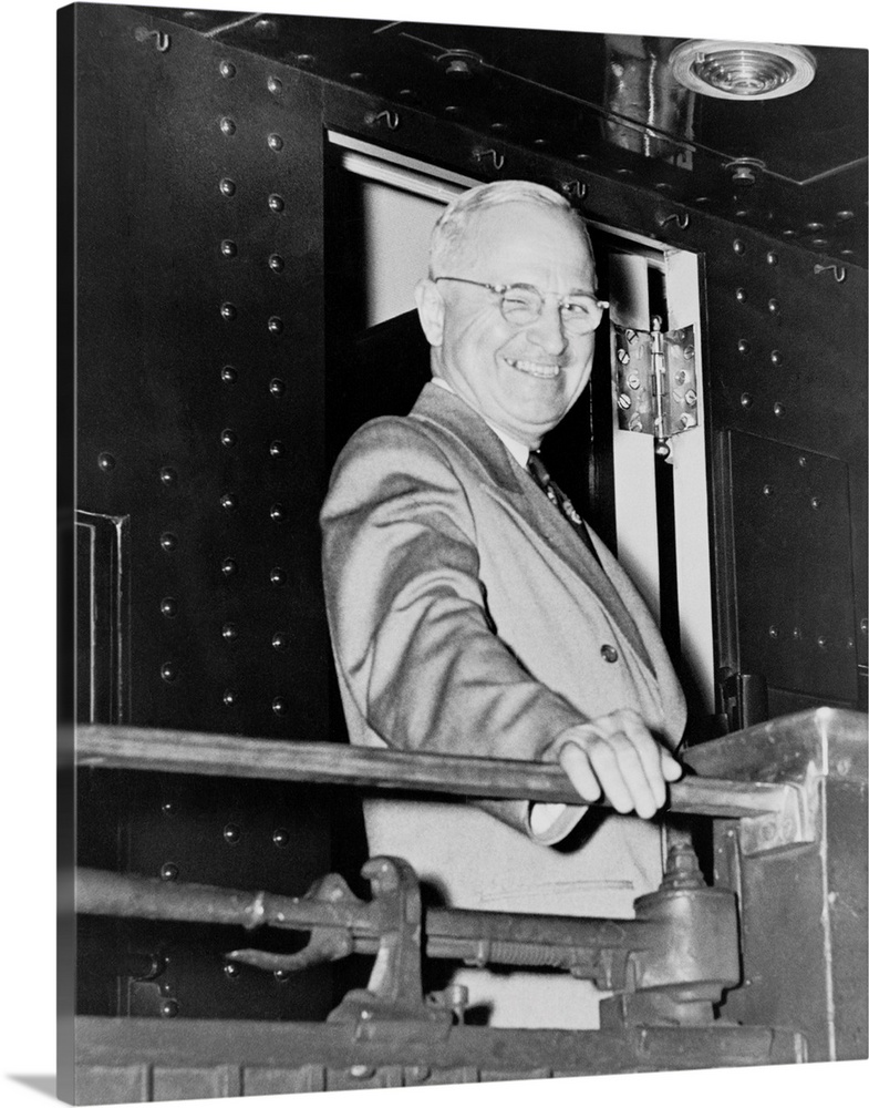 President Harry Truman During His Whistle Stop Campaign In 1948