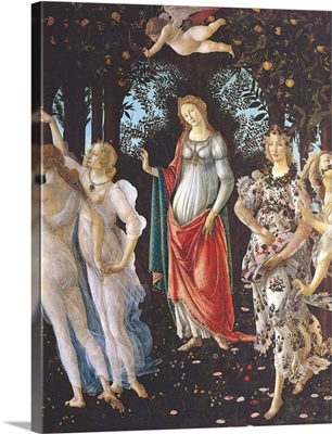 Primavera, Center Section, By Botticelli, C. 1478, Uffizi Gallery, Florence, Italy