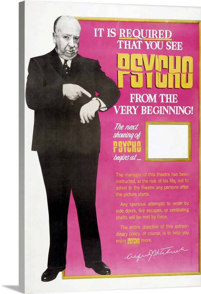 PSYCHO, Alfred Hitchcock, 1960.