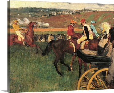 Racecourse, Amateur Jockeys Near a Carriage, by Edgar Degas, ca. 1876-1887