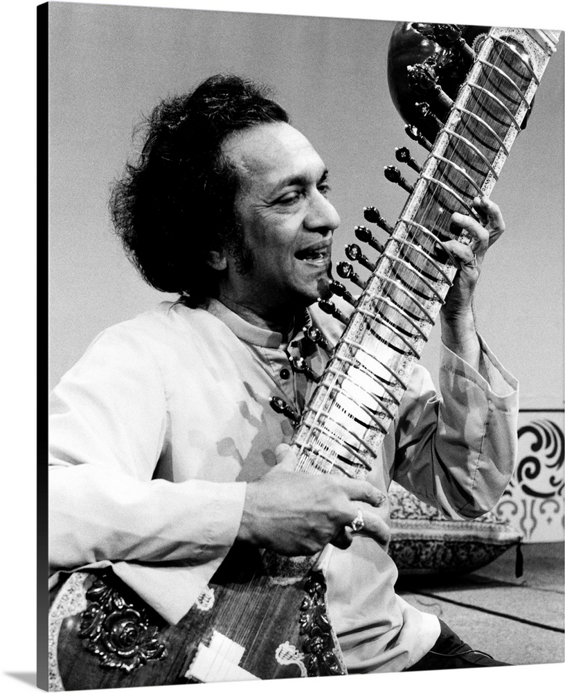 Ravi Shankar, musician, composer, performer and scholar, portrait, 1970s.