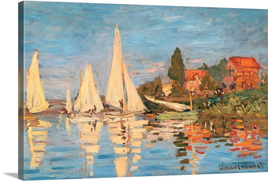 Regatta At Argenteuil, Monet Claude, 1872. Musee D'orsay, Paris, France 