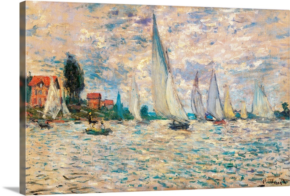 Regattas at Argenteuil, by Claude Monet, ca. 1874. Musee d'Orsay, Paris ...