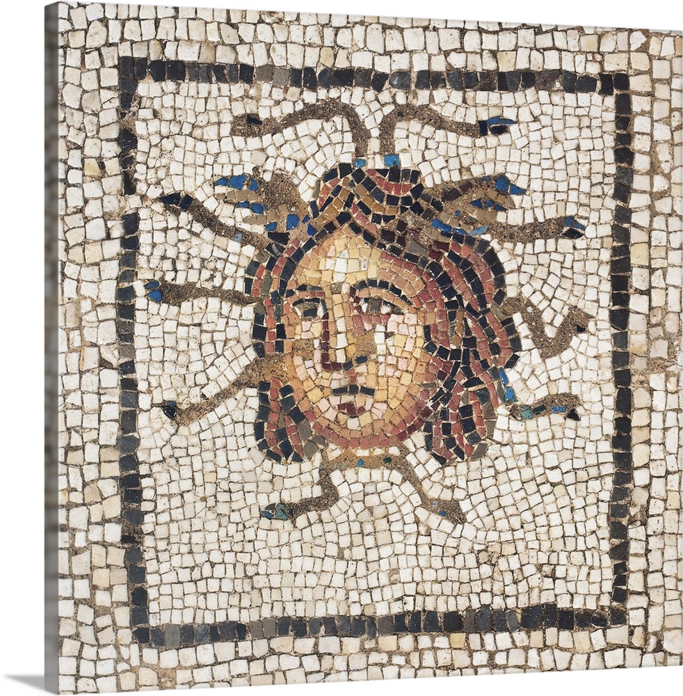 SPAIN. Santiponce. Italica. Representation of Medusa. Roman art. Early Empire. Mosaic. .. AISA/Everett Collection (14525)