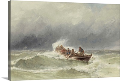 Rescue at Sea, by Jacob Eduard van Heemskerck van Beest, c. 1850-90
