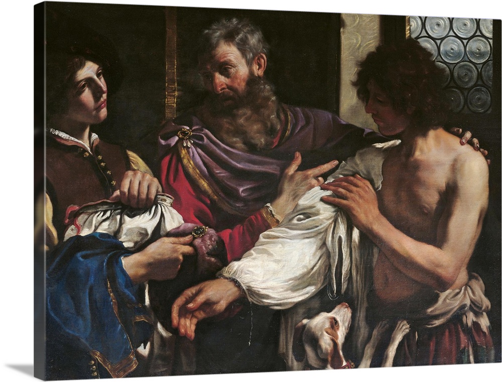 The Return of the Prodigal Son, by Giovan Francesco Barbieri known as il Guercino, 1627 - 1628, 17th Century, oil on canva...