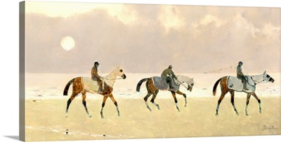 Riders on the Beach at Dieppe, by Rene Pierre Charles Princeteau, 1892