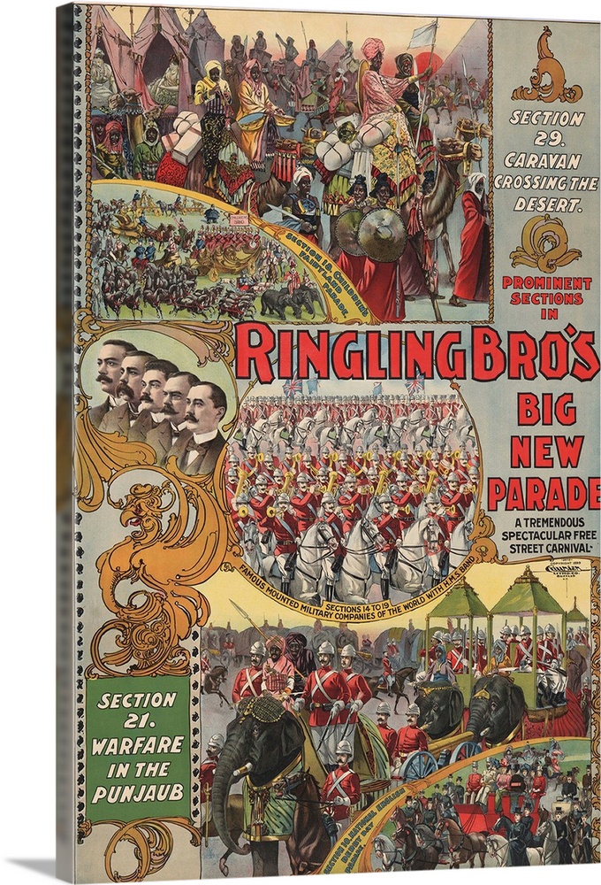Ringling Brothers' Circus - Vintage Poster