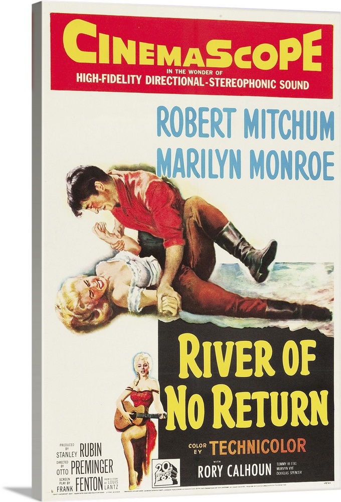RIVER OF NO RETURN, from left: Marilyn Monroe, Robert Mitchum, 1954, TM and Copyright ..20th Century Fox Film Corp. All ri...