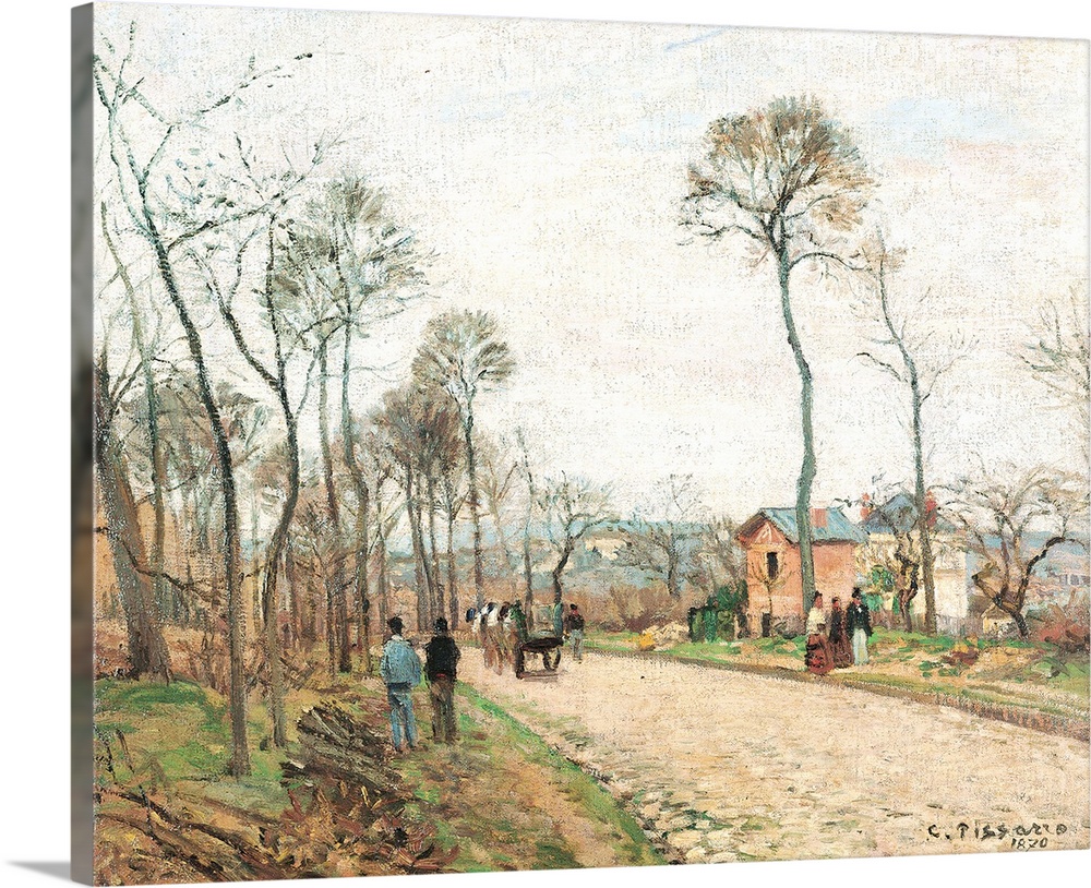 The Road to Louveciennes, by Camille Pissarro, 1870, 19th Century, oil on canvas, cm 46,5 x 55 - France, Ile de France, Pa...