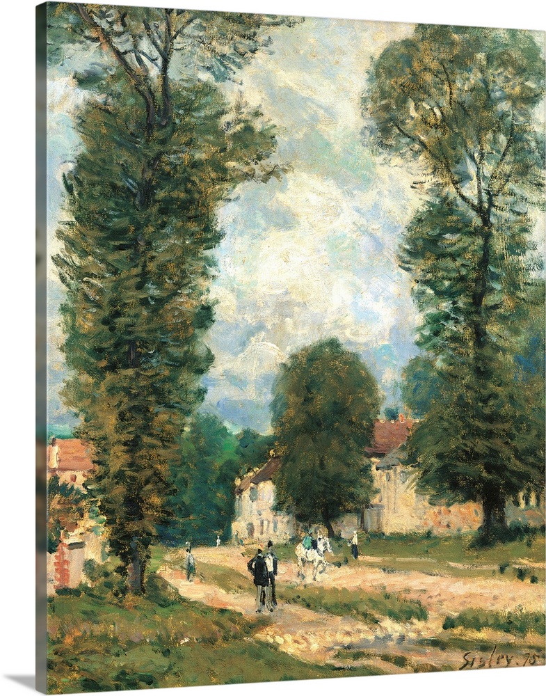 The Road to Versailles, by Alfred Sisley, 1875, 19th Century, oil on canvas, cm 47 x 38 - France, Ile de France, Paris, Mu...