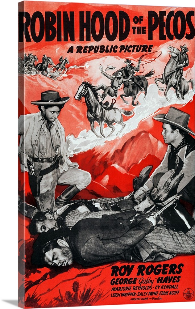 ROBIN HOOD OF THE PECOS, US poster, Sally Payne (left), Roy Rogers (right), 1941