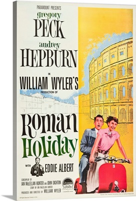 Roman Holiday, Eddie Albert, Gregory Peck, Audrey Hepburn, 1953
