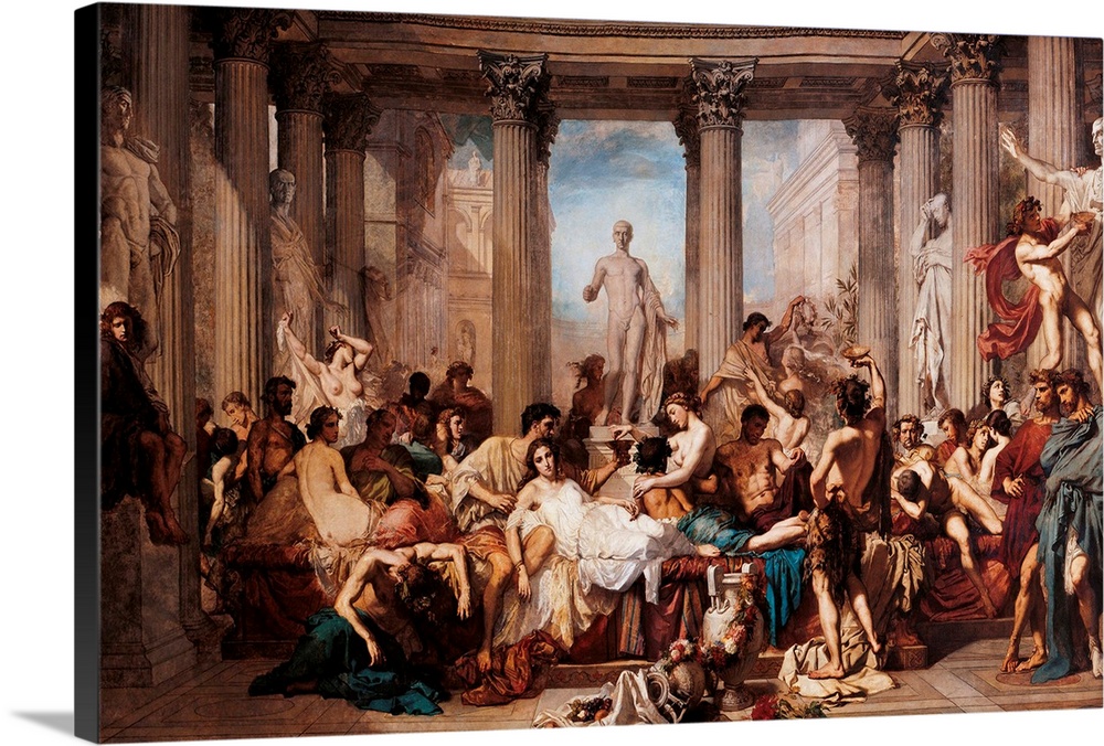 Romans of the Decadence, by Thomas Couture, 1847, 19th Century, oil on canvas, cm 466 x 775 - France, Ile de France, Paris...