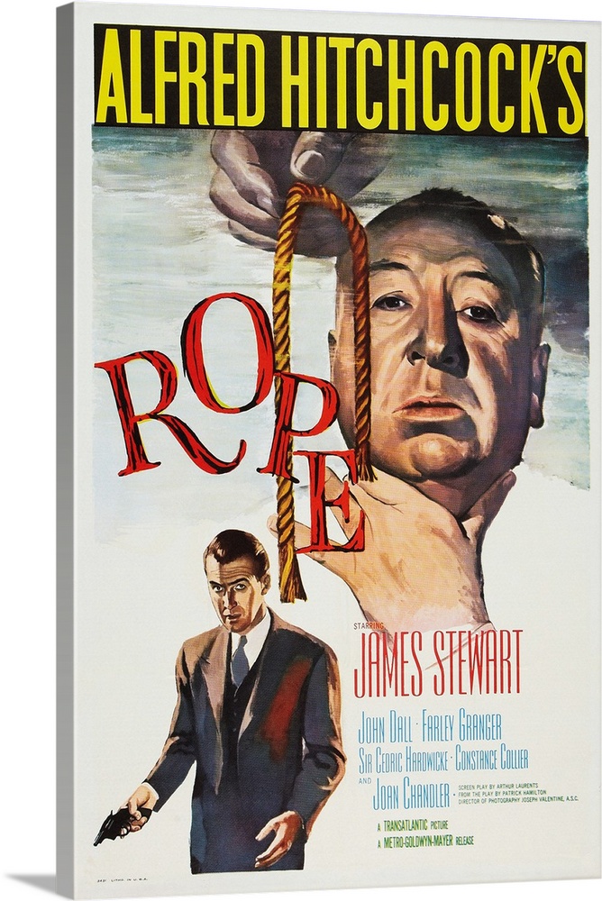 Retro poster artwork for the film Rope.