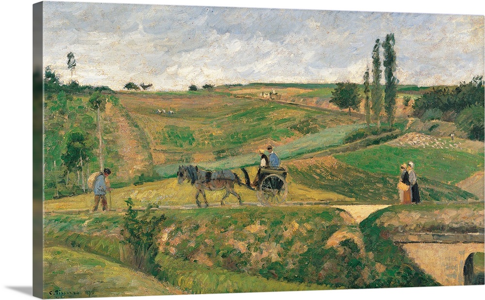 Route dEnnery, by Camille Pissarro, 1874 about, 19th Century, oil on canvas, cm 55 x 92 - France, Ile de France, Paris, Mu...