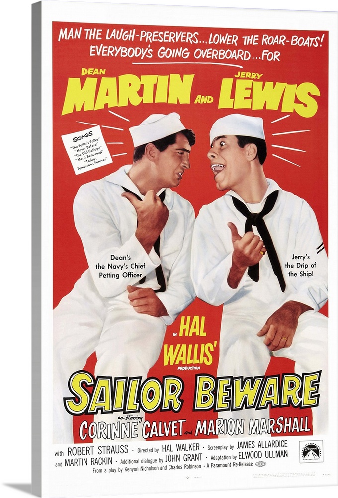 Retro poster artwork for the film Sailor Beware.