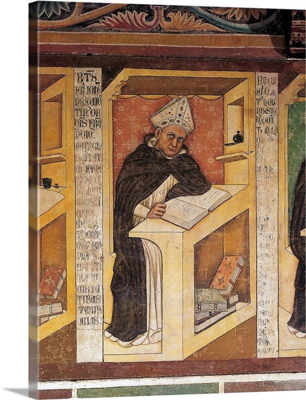 Saint Albert The Great (Albertus Magnus), Fresco By Tommaso Barisini