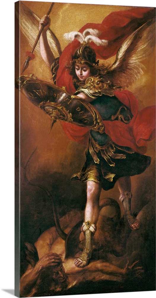 VALDeS LEAL, Juan de (1622-1690). Saint Michael the Archaengel. 1654 - 1656. Baroque art. Oil on canvas. SPAIN. Madrid. Pr...