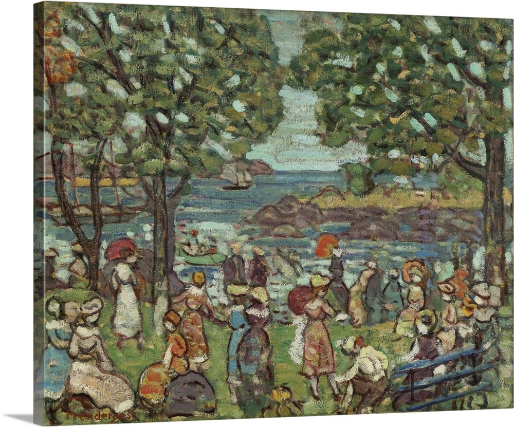 Salem Cove, by Maurice Brazil Prendergast, 1916, American painting, oil on canvas. In 1907 he returned to Paris and discov...