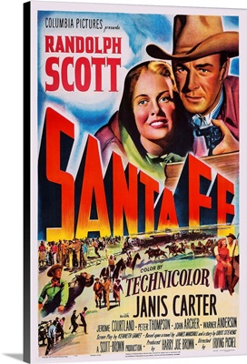 Santa Fe, Janis Carter, Randolph Scott, 1951