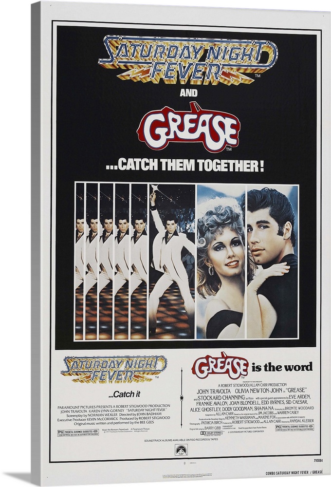 Saturday Night Fever-Grease - Movie Poster