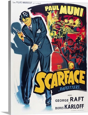 Scarface - Vintage Movie Poster (French)