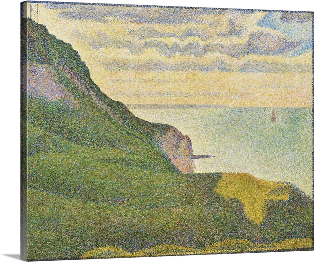 Seascape at Port-en-Bessin, Normandy, by Georges Seurat, 1888, French Post-Impressionist painting, oil on canvas. This is ...