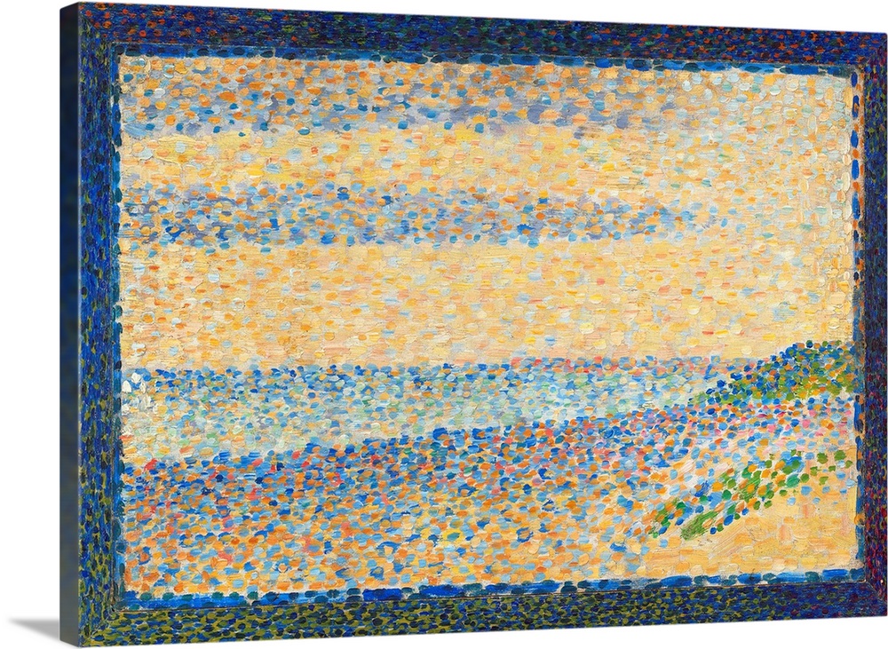 Seascape (Gravelines), by Georges Seurat, 1890, French Post-Impressionist painting, oil on wood panel. Seurat painted this...