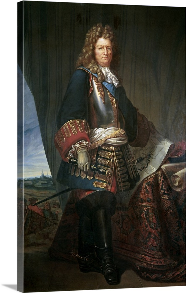 3692, French School. Full-length Portrait of Sebastien Le Prestre de Vauban, Marshall of France. Paris, musee de l'Armee. ...