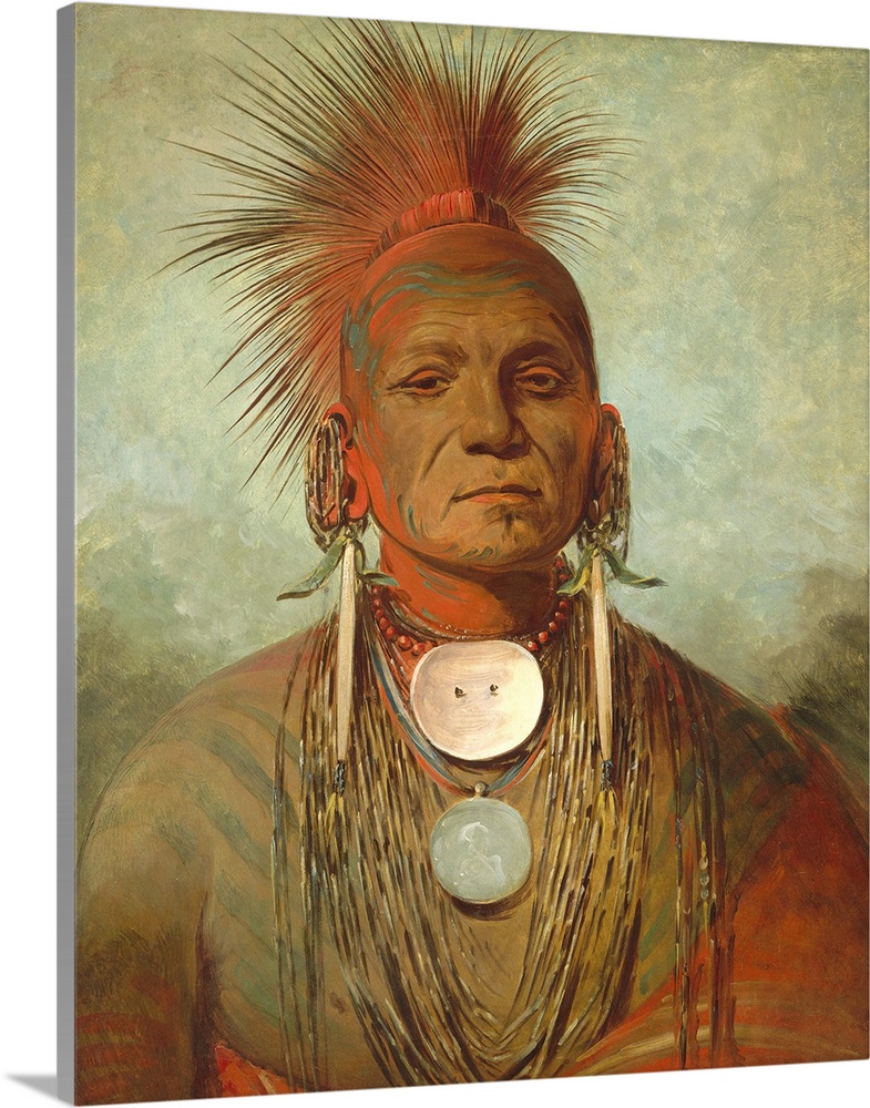 See-non-ty-a, an Iowya Medicine Man, by George Catlin, 1844-45, American painting, oil on canvas. This portrait was made i...