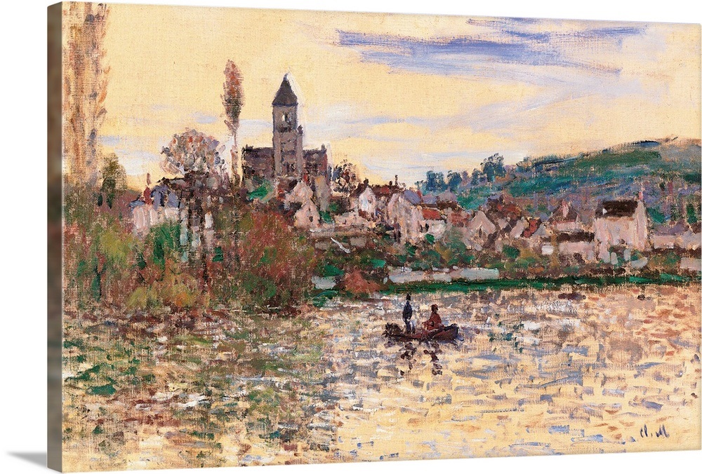 Seine At Vetheuil By Claude Monet 1879 1880 Musee Dorsay Paris France Wall Art Canvas 0059