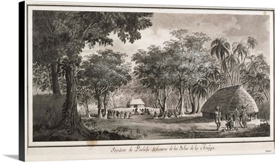 Sepulcher of Paulajo, a Tonga Islands Ruler. 1793