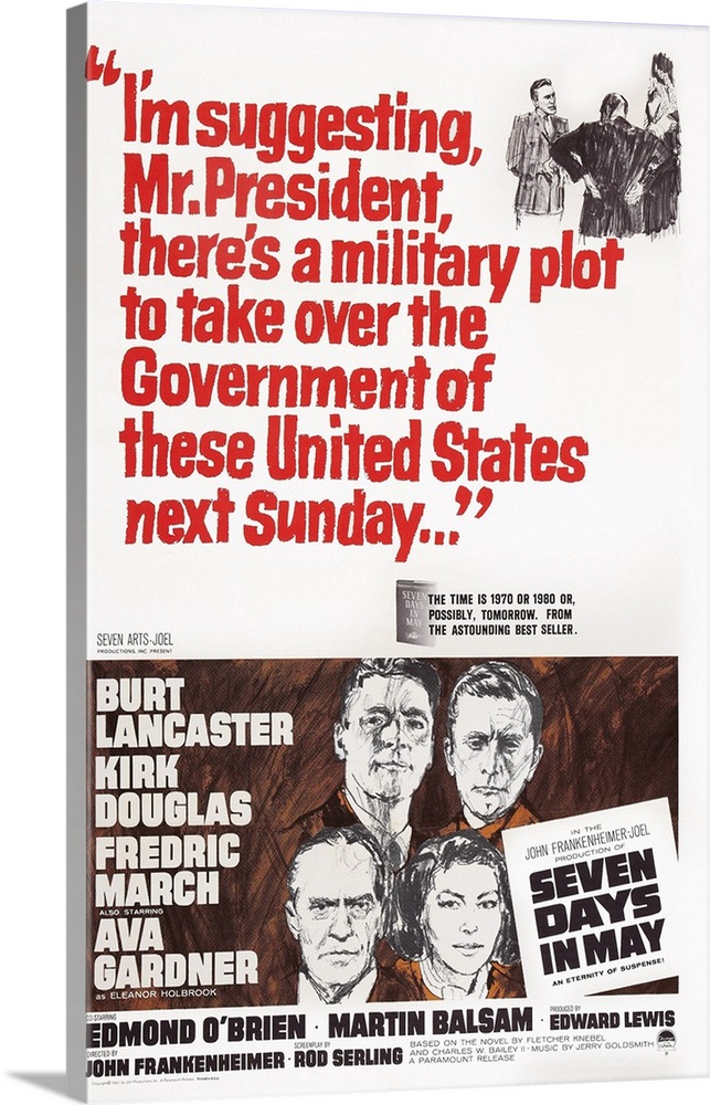 Retro poster artwork for the film Seven Days in May.