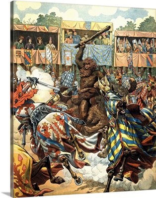 Shaggy Giant Kills Knights at King Louis XI's Tournament