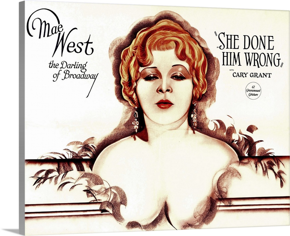 SHE DONE HIM WRONG, Mae West, 1933.