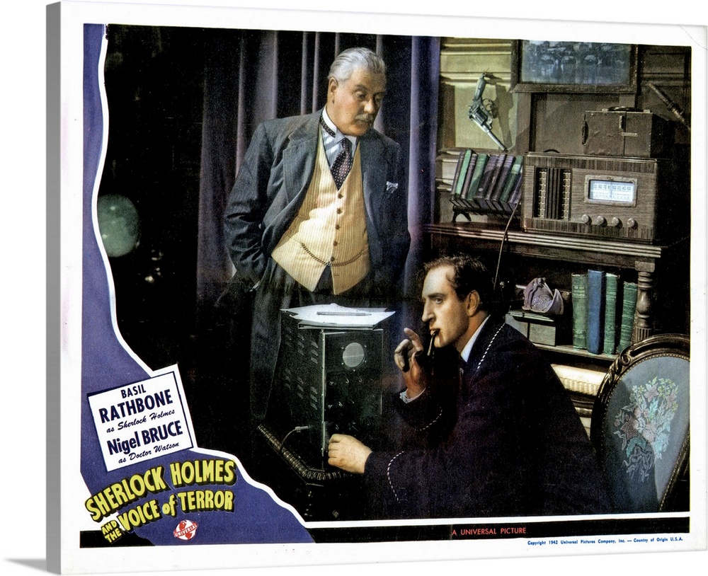 Sherlock Holmes And The Voice Of Terror, From Left, Nigel Bruce, Basil Rathbone, 1942.