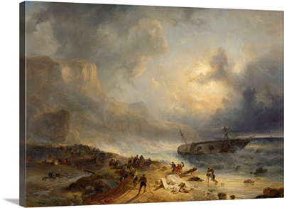 Shipwreck off a Rocky Coast, by Wijnand Nuijen, c. 1837