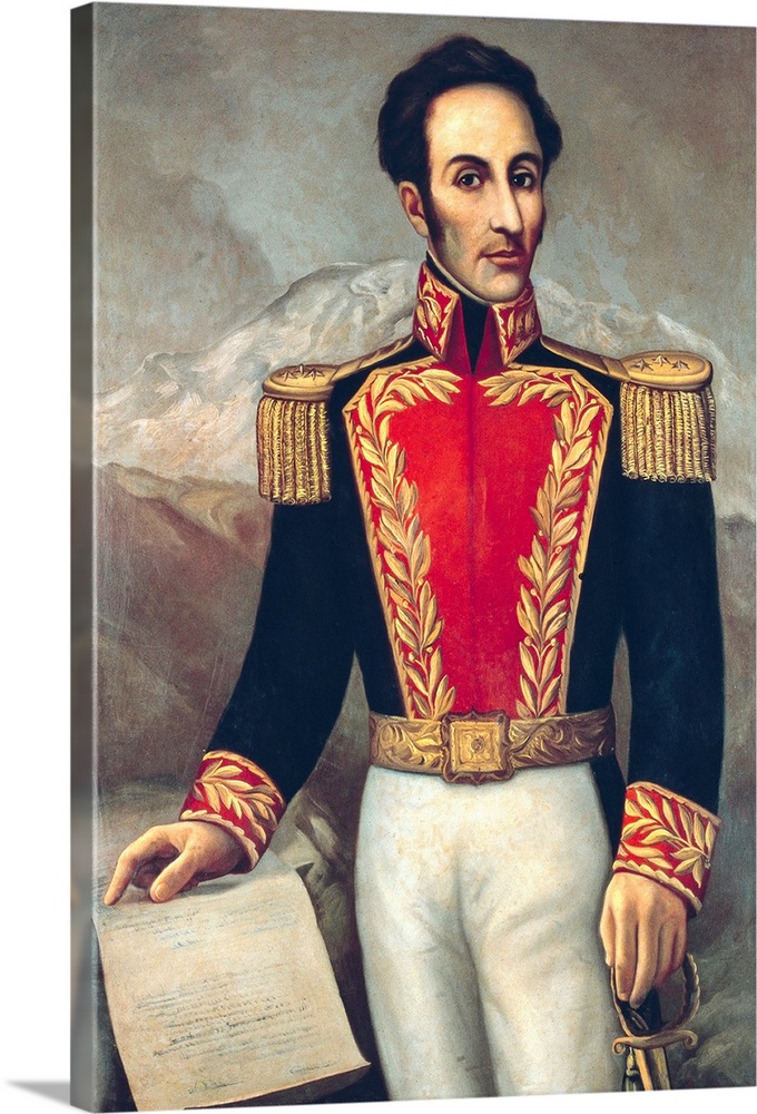 BOLIVAR, Simon (1783-1830). Venezuelan military man and politician hero of the Spanish-American independence. Portrait of ...