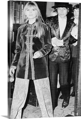 Singer Mick Jagger, and his girlfriend Marianne Faithfull