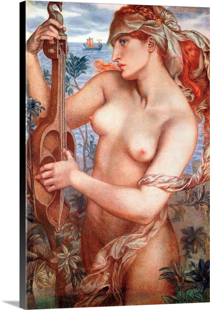 Rossetti Dante Gabriele, The Siren/Mermaid Ligeia, 1873, 19th Century,  private collection (185738) Everett Collection\Mon...