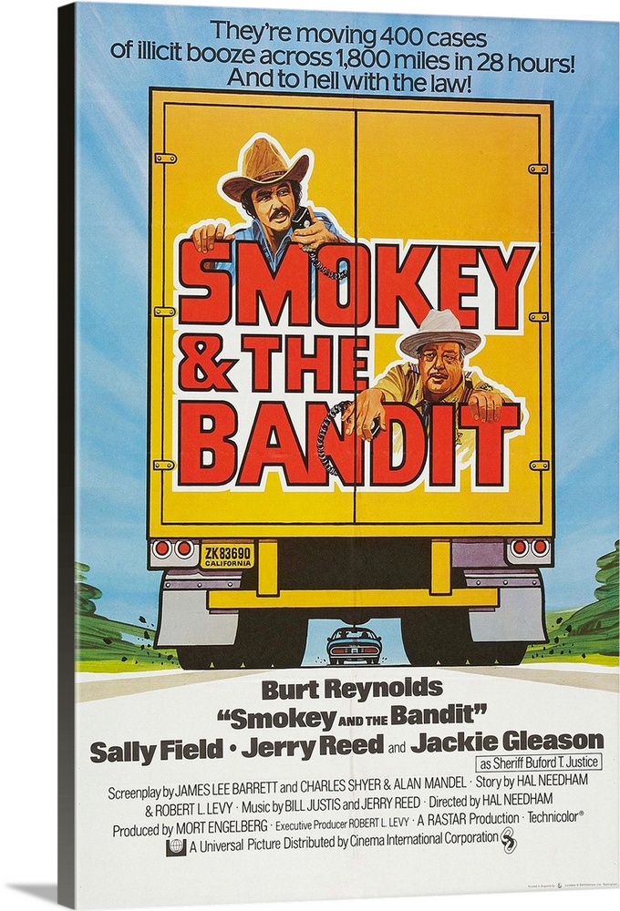Smokey and the Bandit 12x18 24x36inch Burt Reynolds 70's Movie Silk Poster Decal 