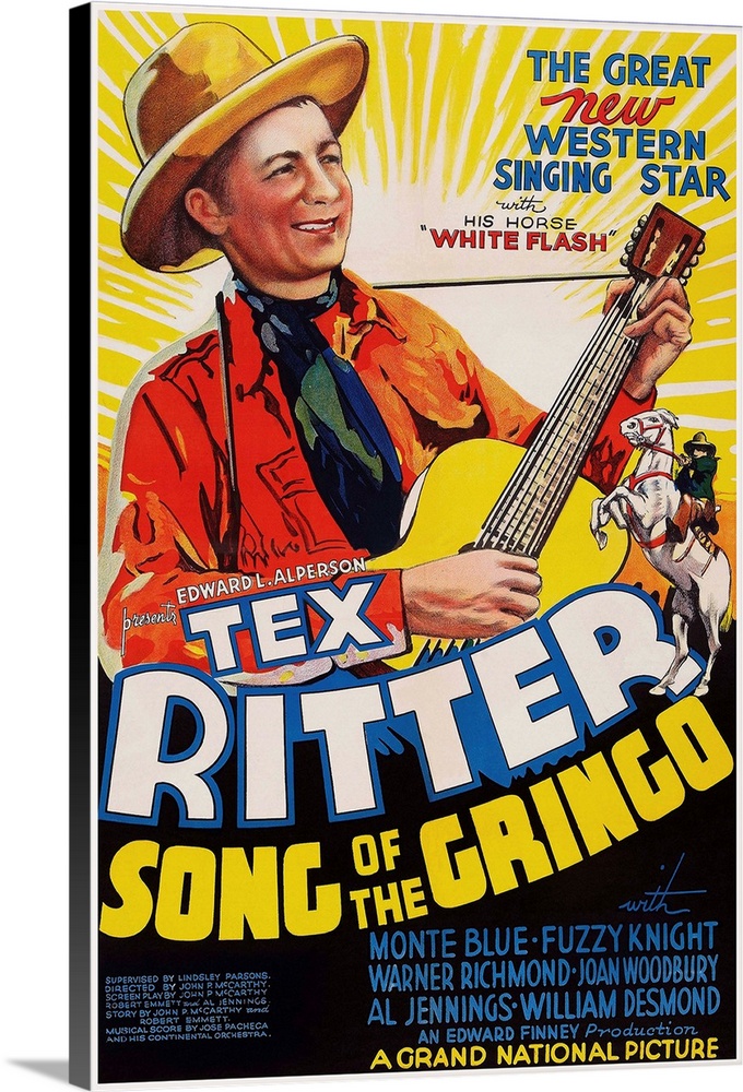 Song Of The Gringo - Vintage Movie Poster, 1936